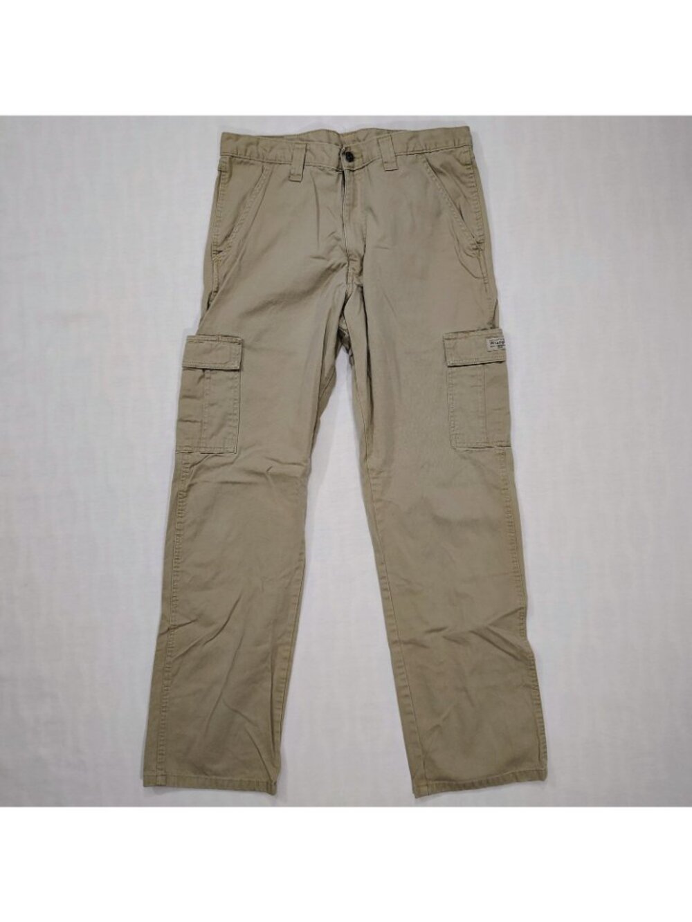 Wrangler Khaki Cargo Pants Mens Size 34 x 34 Straight Leg Pockets Cotton Tan - Picture 2 of 16